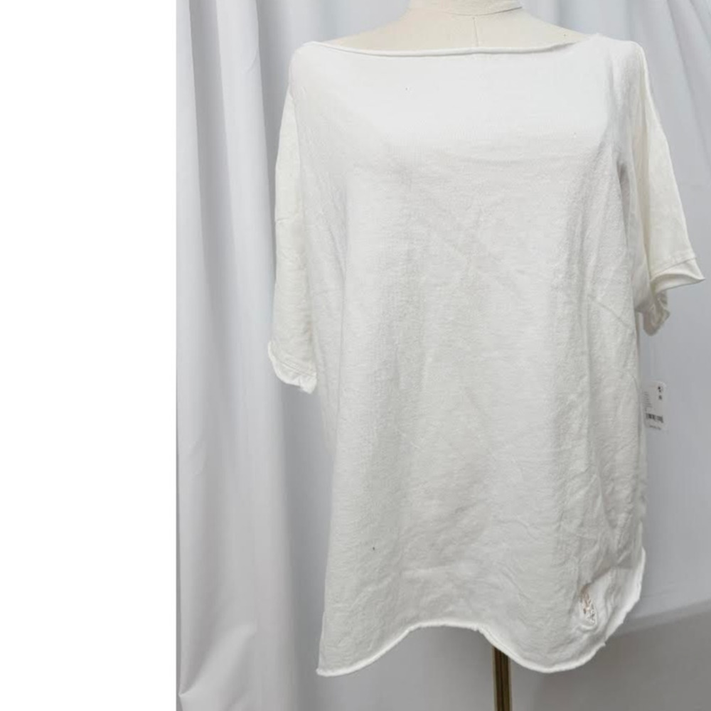 NWT! Free People Women's Slam Dunk Tee White SMALL - Picture 6 of 12